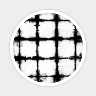 White squares with black ink lines Magnet